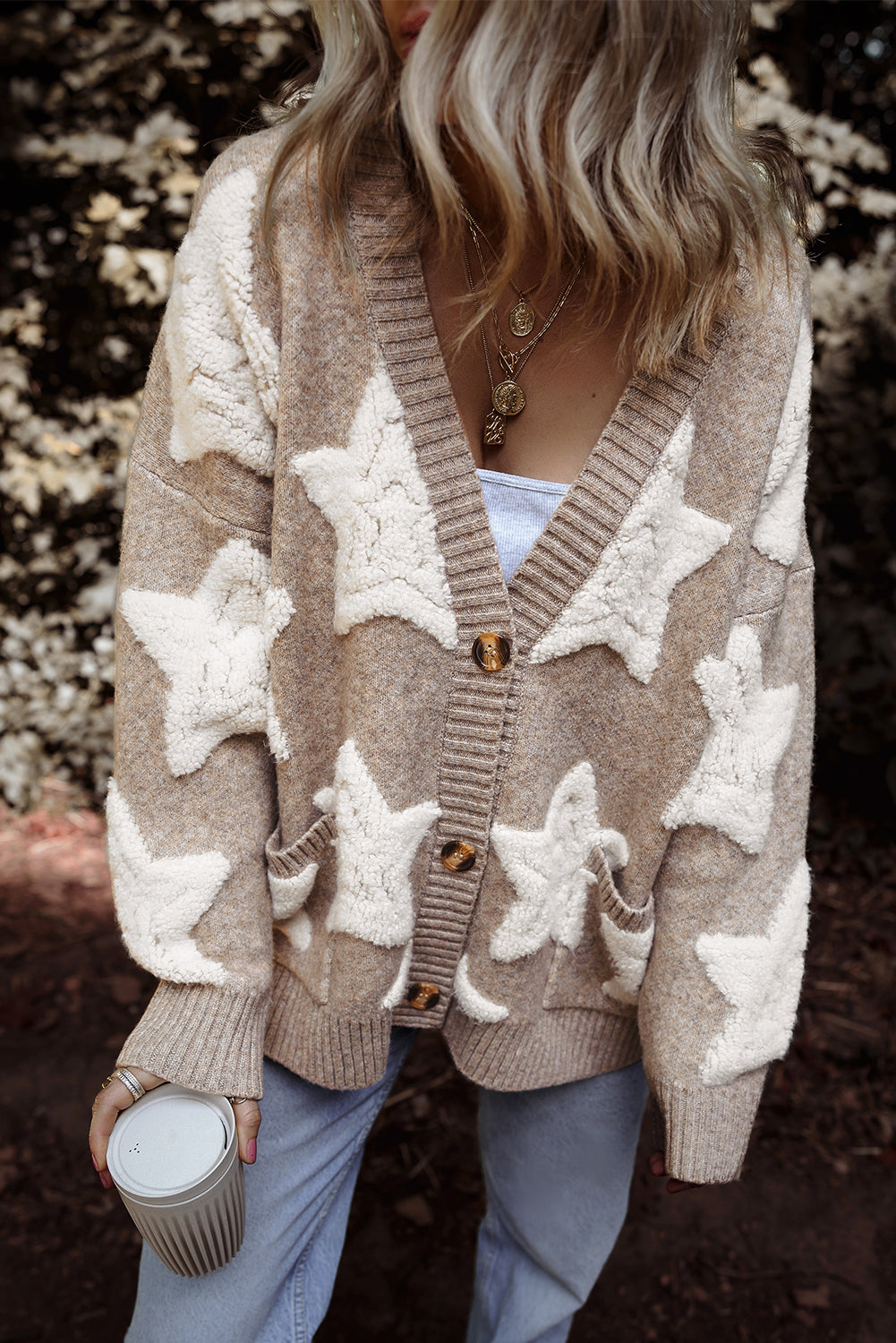 Clare Sherpa Star Cardigan